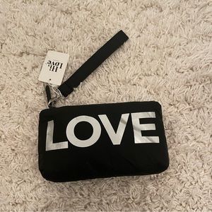 Black bag that says love